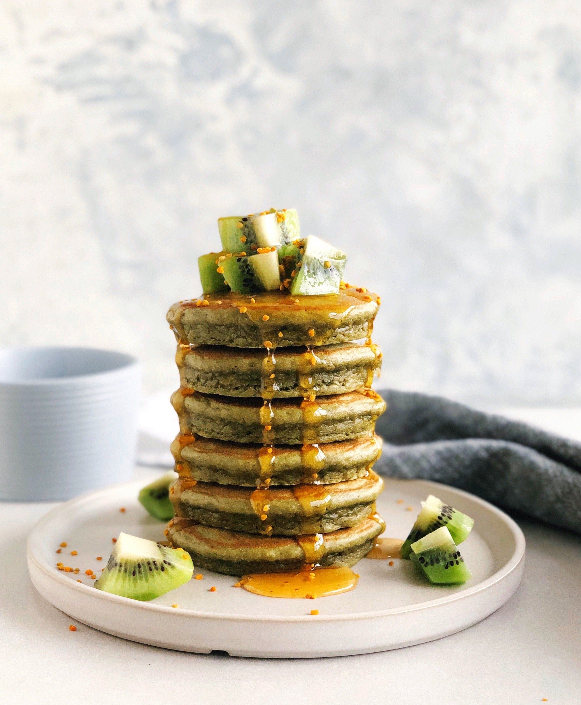 Adaptogenic Matcha Blender Pancakes