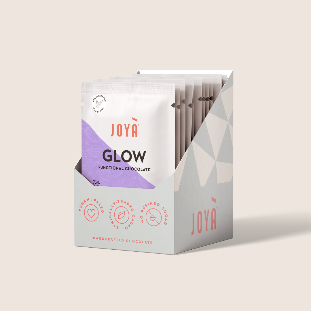 Glow Chocolate Bars in 12 pack box