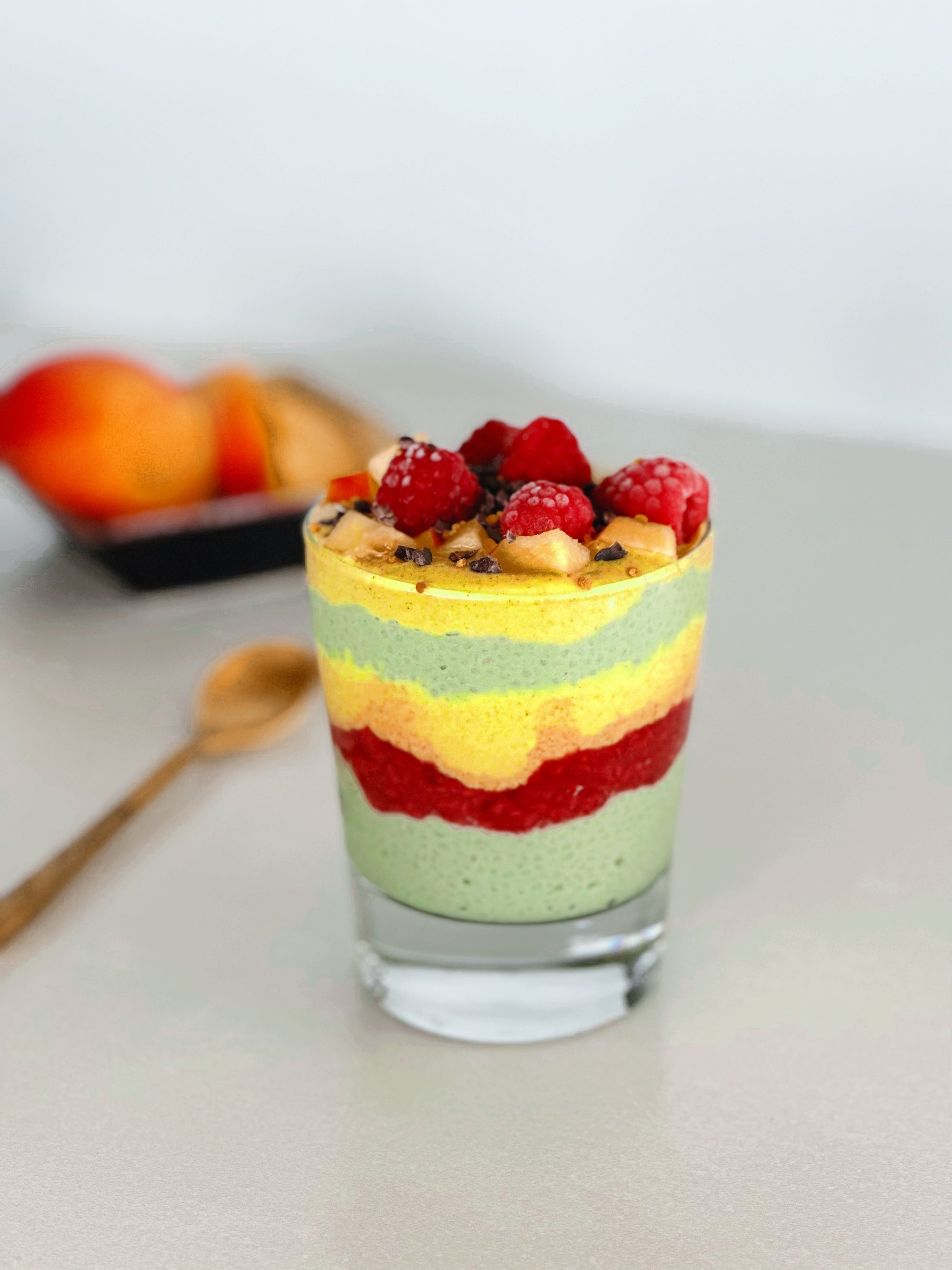 Matcha Golden Milk Layered Chia Pudding Parfait