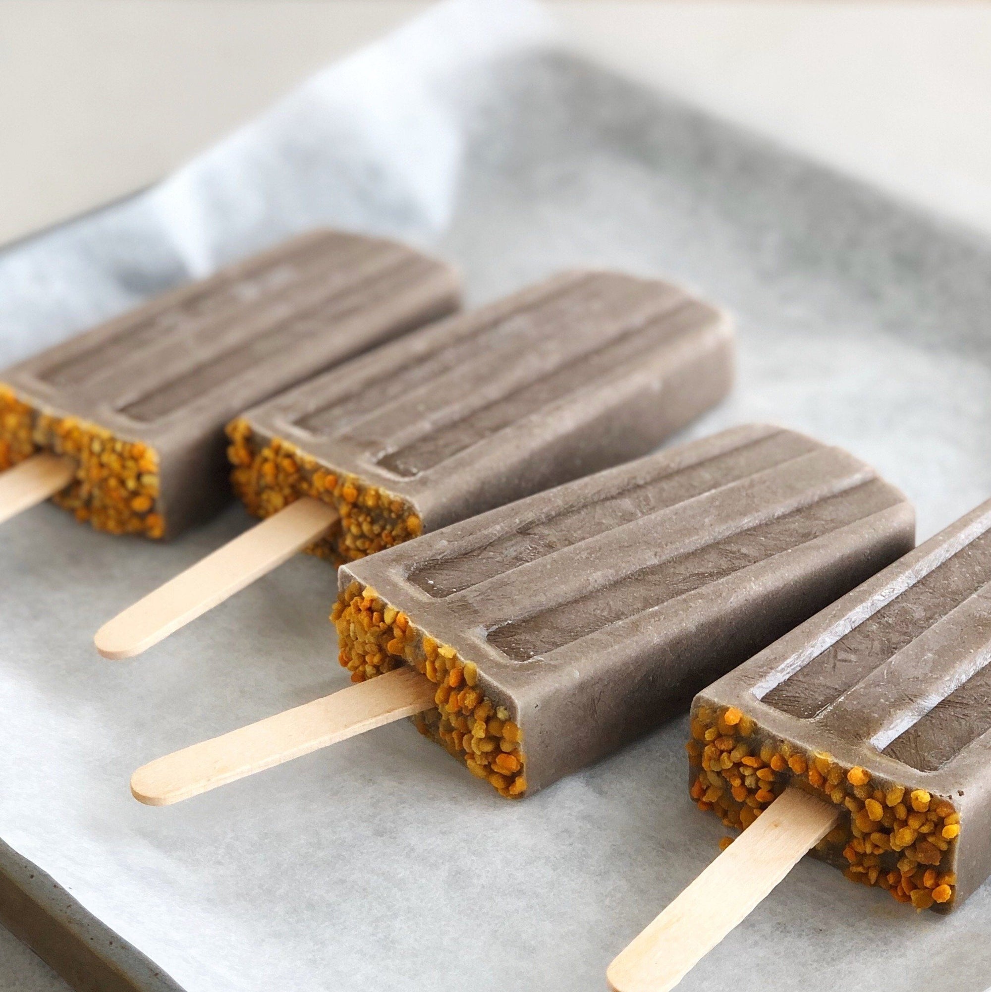 Bliss-ful Blueberry Cacao Lavender Popsicles