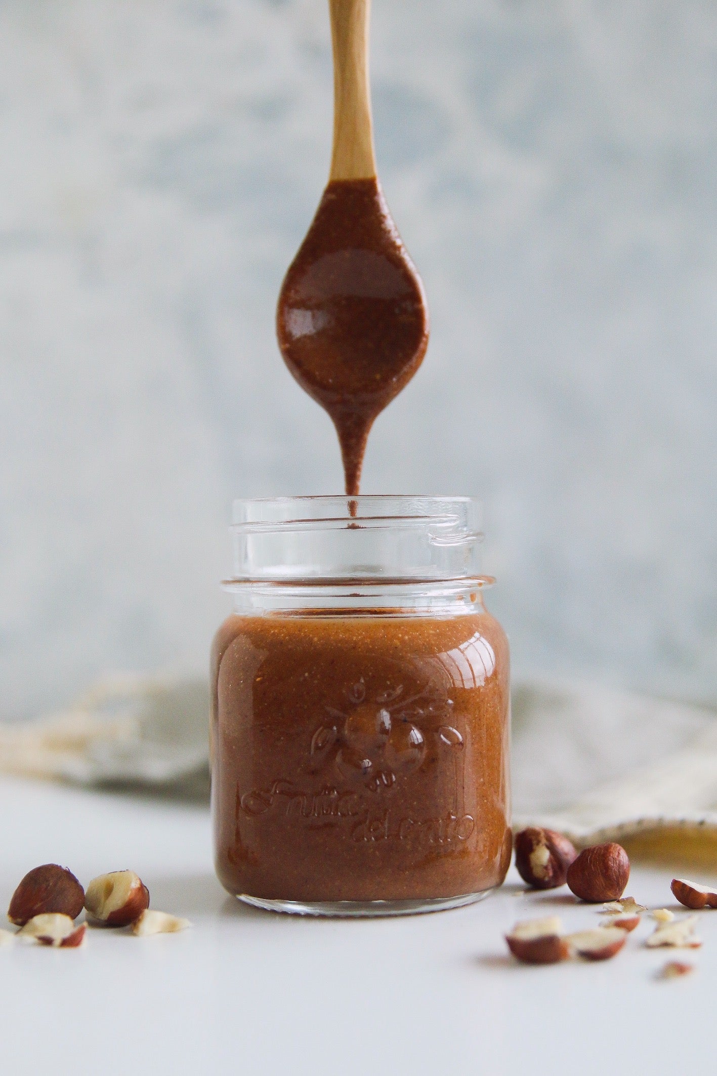 A jar of JOYÀ Hazelnut Cacao Bliss Nut Butter