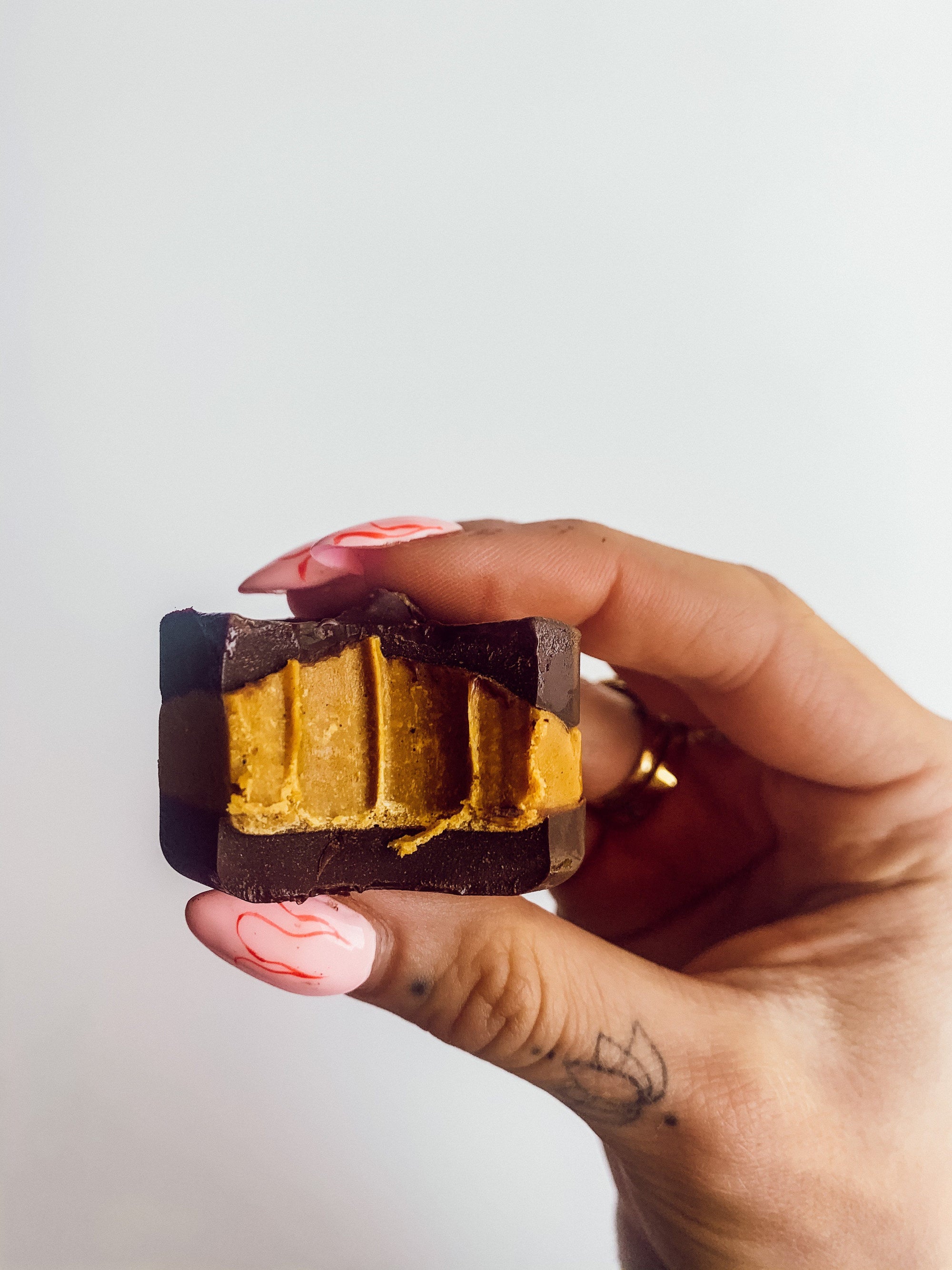 Golden Peanut Butter Turmeric Chocolate Cups