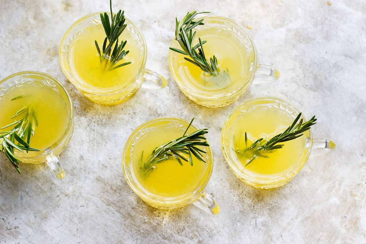 Lemon drink with herb