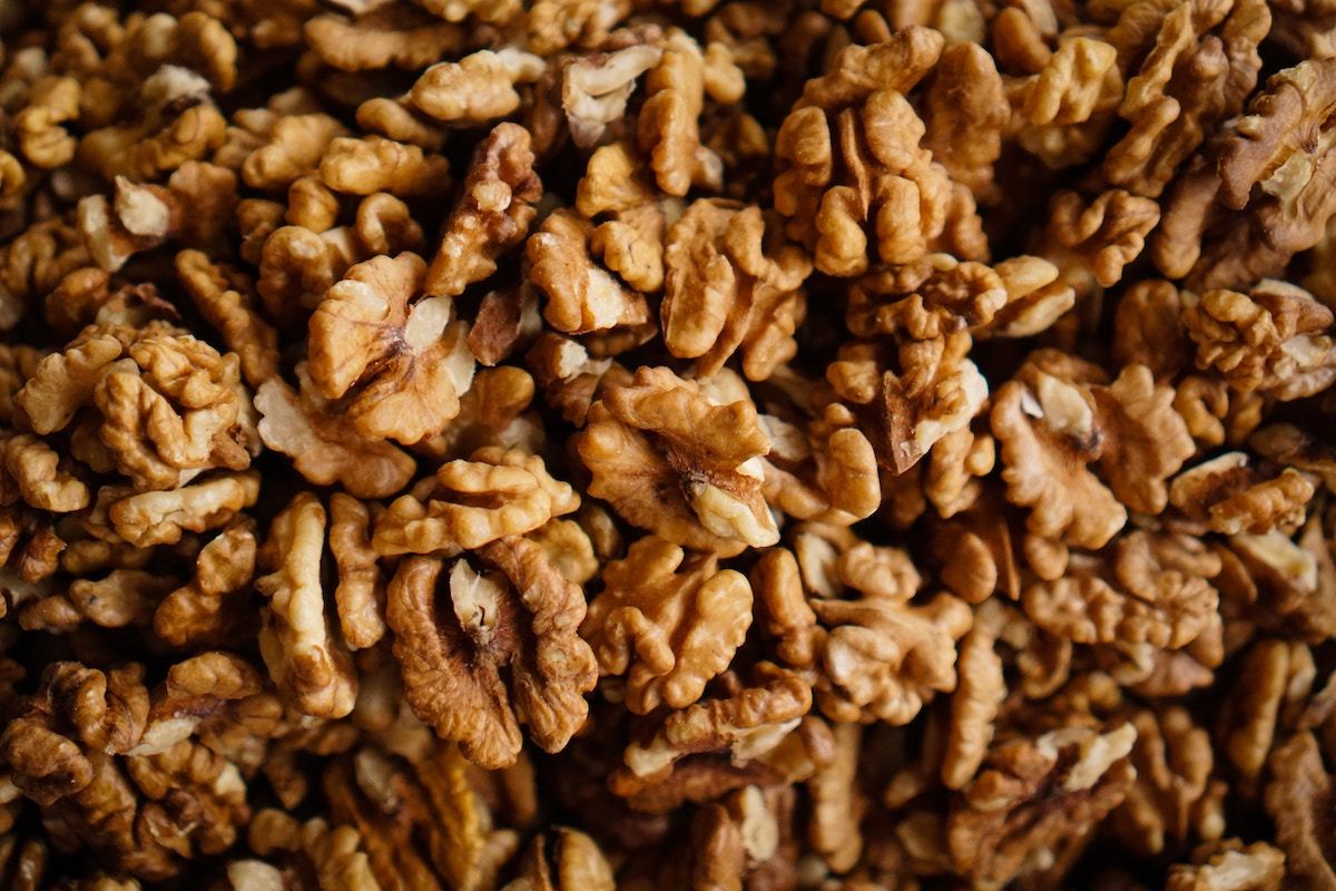 close up of walnuts