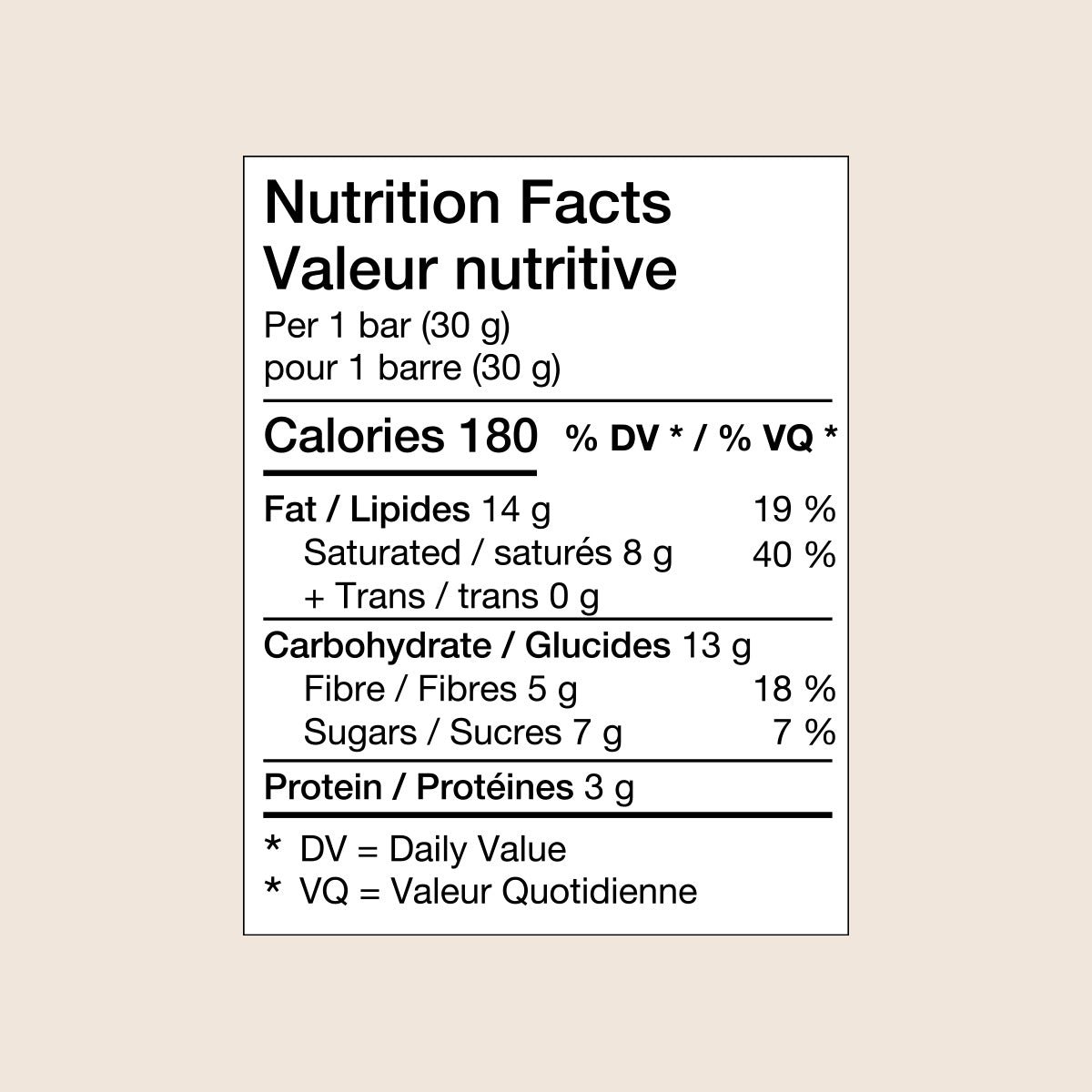 Defend Chocolate Supplement Facts

    